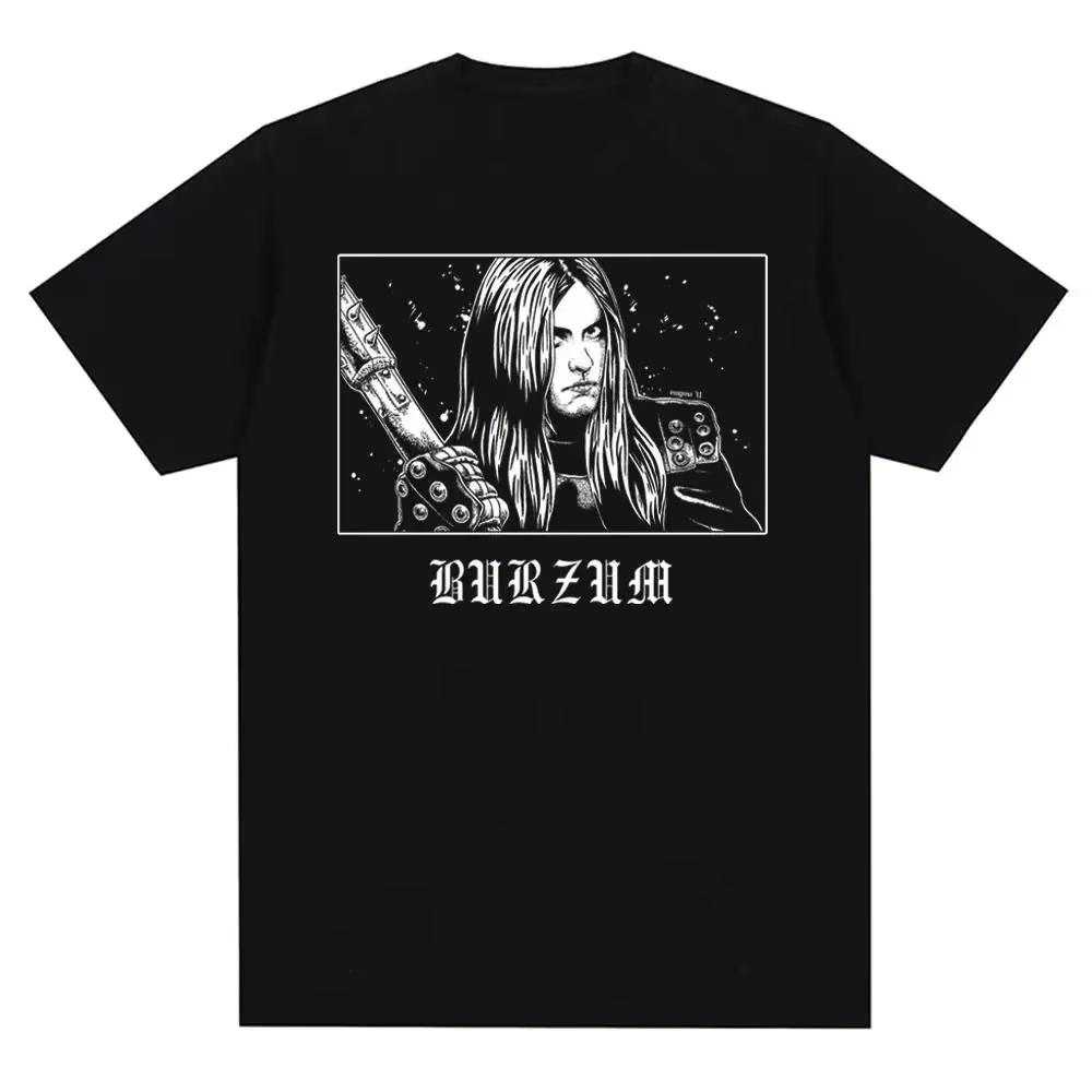 Vintage Metallband Burzums Albumcover Druck Musik T-Shirt Unisex Unisex Mode Lässig Kurzarm Übergröße T-Shirt Unisex 62482