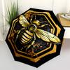 1pc Bee Honeycomb Automatic Folding Umbrella Compact Lightweight Travel Umbrella with 8-Rib Sturdy Frame, Windproof & Self004
