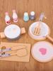 Children's Nordic Style Wooden Play Kitchen Set with Fridge and Oven