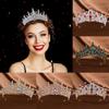 Diadema Corona Nuziale con Strass per Abito da Sera e Servizi Fotografici