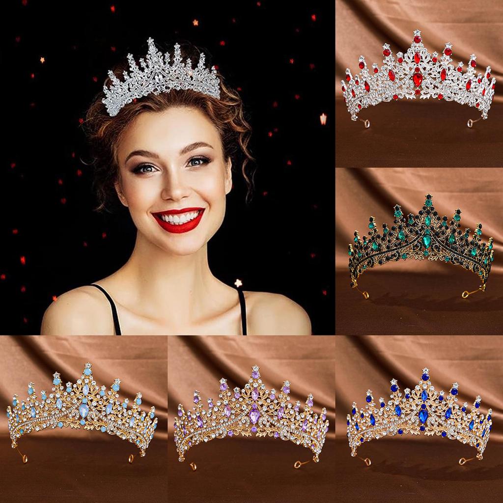 Diadema Corona Nuziale con Strass per Abito da Sera e Servizi Fotografici
