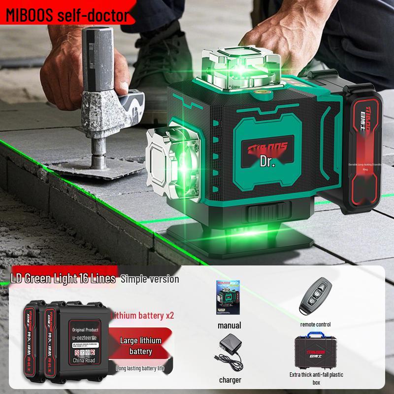 High-Precision Green Light Laser Level for Daytime Use, Strong Adhesion To Walls