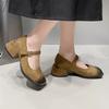 Μόδα Γυναικεία Ρετρό Τσόκαρα Μυτερή Γόβα Ψηλοτάκουνα 2024 Καλοκαίρι και Φθινόπωρο Νέο Στυλ Μοντέρνα Casual Άνετα Παπούτσια Χαμηλού Πάνω Μέρους