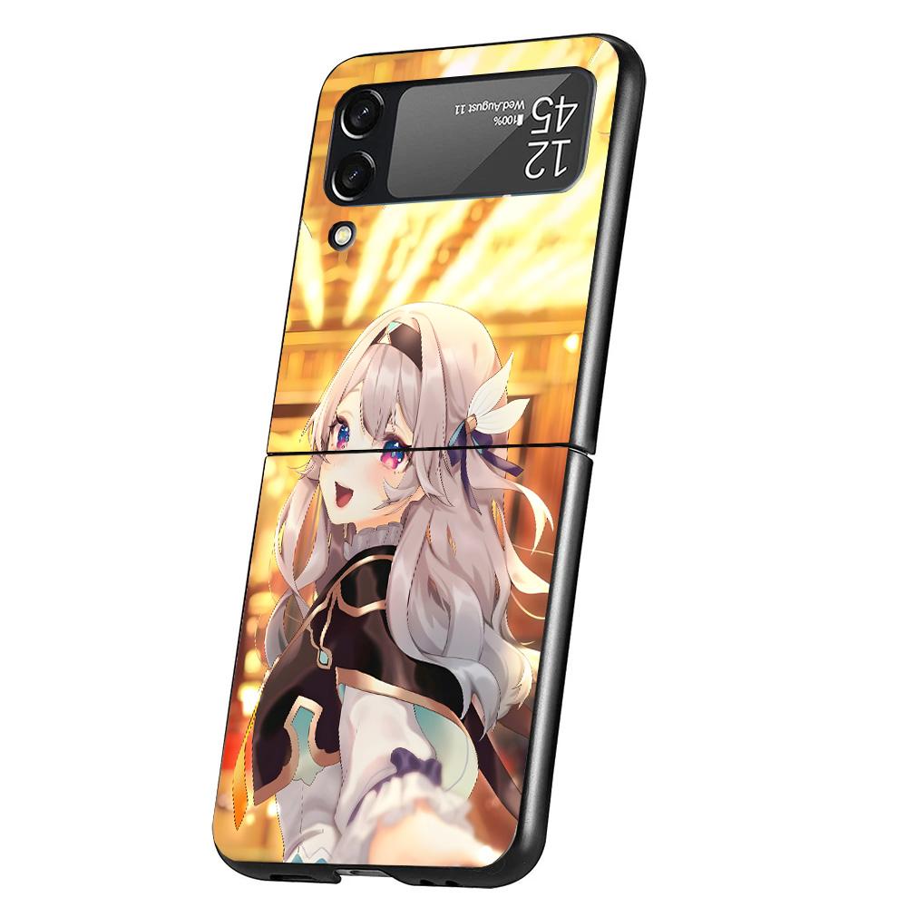 Honkai Star Rail Firefly Cover Phone Case For Samsung Galaxy Z Flip 7 6 5 4 3 5G Flip7 Flip6 Flip5 Flip4 Flip3 Black Fundas Shel