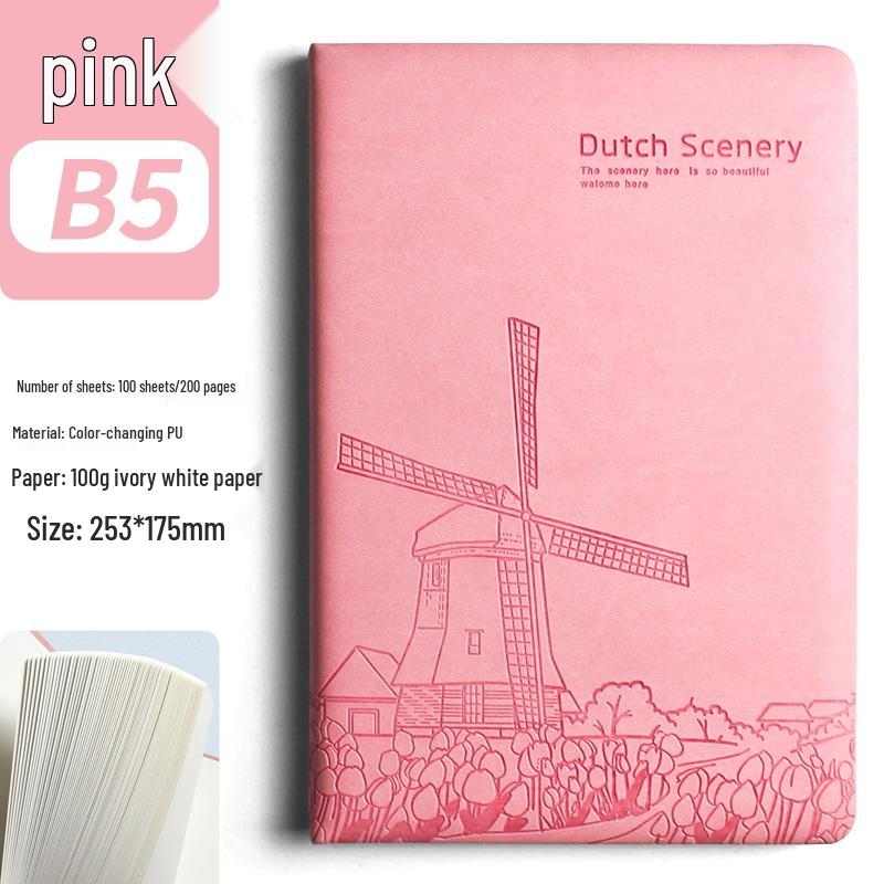 Thickened A5 Literary Style Hardcover Notebook - Cute Girly Heart Planner, Creative Journal Diary B5 Size.