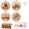 With EN Instruction Happy Thanksgiving Day Embroidery Kit Embroidery Pattern Kit  Thanksgiving Day