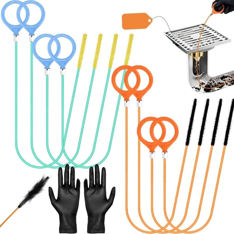 Durable PVC Drain Cleaning Brush Tool Efficient Unclogger For Sink Shower Pipe Clogs 1