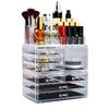 Multifunktionales Transparentes Kristall-Displayständer-Set zur Aufbewahrung von Lippenstift, Puder, Air Cushion und Schmuck