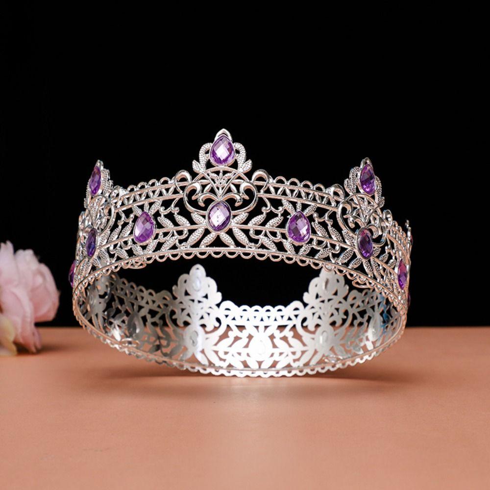 Hair Ornaments King Crown Shiny Princess Tiara Exquisite Baroque Crown  Dress Accessories