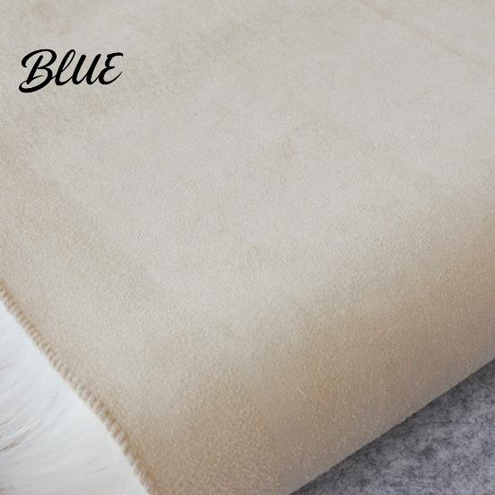 Versatile Round Carpet Color Machine Soft Bedroom Mat Plush Furry Floor Rug Solid Kids Room