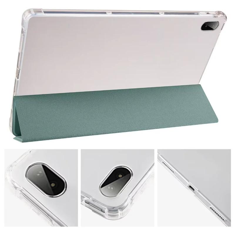 Dreifach gefaltete Tablet-Hülle aus Leder mit weicher Rückseite und Ständer für Xiaomi Redmi Pad Pro 12.1 Poco Pad, Hülle für Redmi Pad Pro, Hülle mit Stifthalter