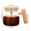 High Borosilicate Electric Self Stirring Mug Lightweight High Speed Mixing Glass Coffee Cup with Lid & Handle