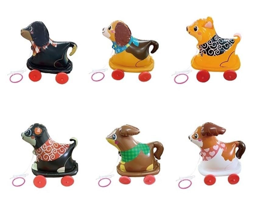 

Walking Doggie Toy, 6 Colors Available, Children s Toy for Boys and Girls, Made of Vinyl, for Rolling Dogs and Walks (Set of 6)