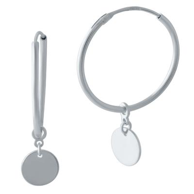 Silver Earrings Without Stones (2023852)