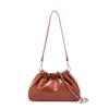 Gold Chain Black Leather Cloud Shoulder Bag - Crossbody & Underarm Style