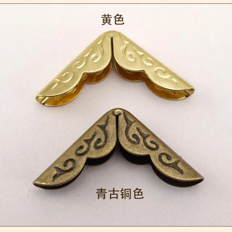 11pcs Notebook Metal-Edge Protection Bronze Decoration and TN Elastic Rubber Band for Protection Diary Accessories