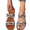 Summer women shoes Slippers for Women 2024 New Fashion Snakeskin Pattern Wedges Women Sandals Outside Casual Flats Slides Women