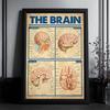 Trauma Brain Processing Poster Brain Anatomy Print Mental Health Wall Art Nervous System Canvas Painting Brain Anatomy Poster