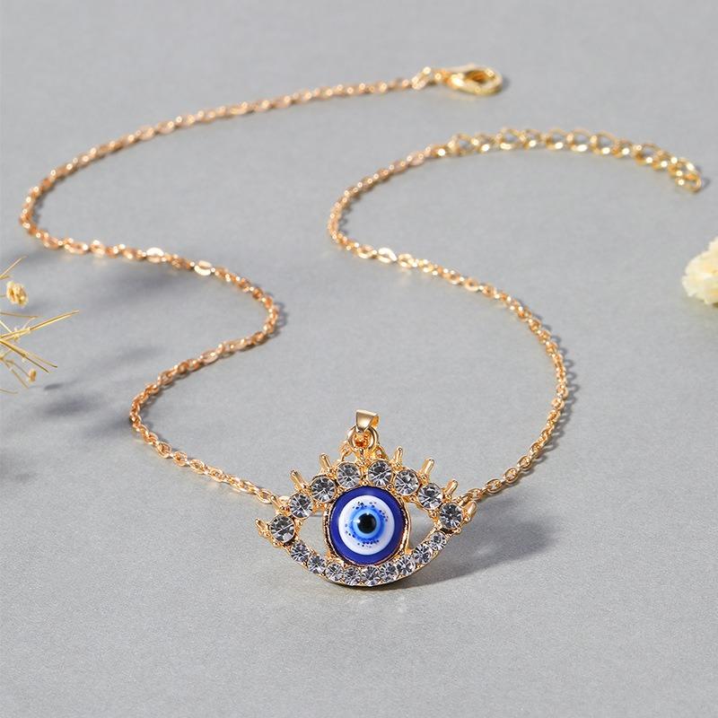 Stacked Devil's Eye Necklace Jewelry Pendant Multi-layer Women's Exaggerated Necklace Multi-layer Stacked Wear