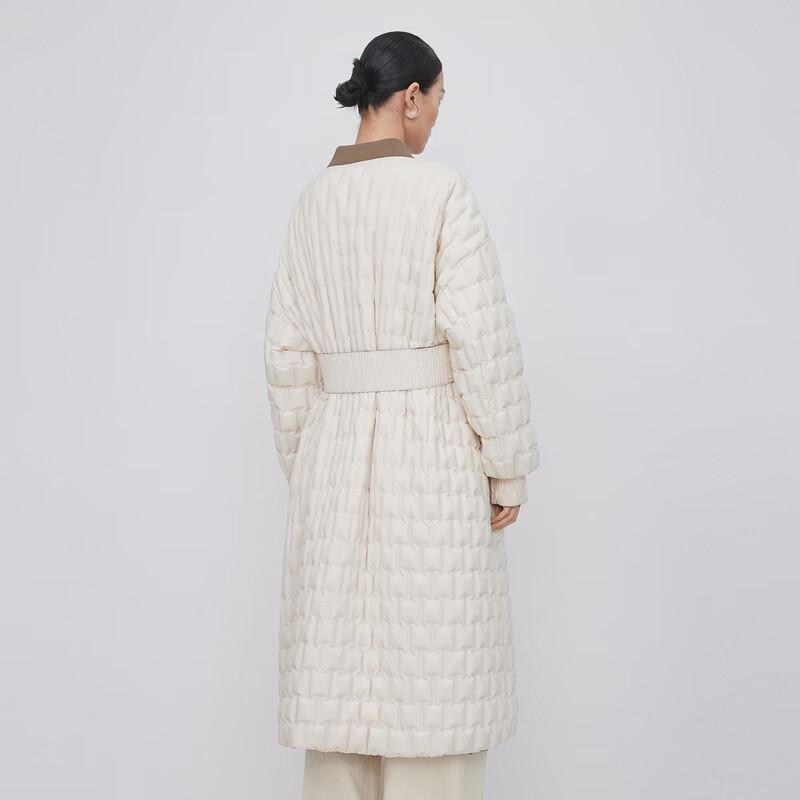 LESS Women's 2023 Winter Loose Straight Extra-Long Down Jacket