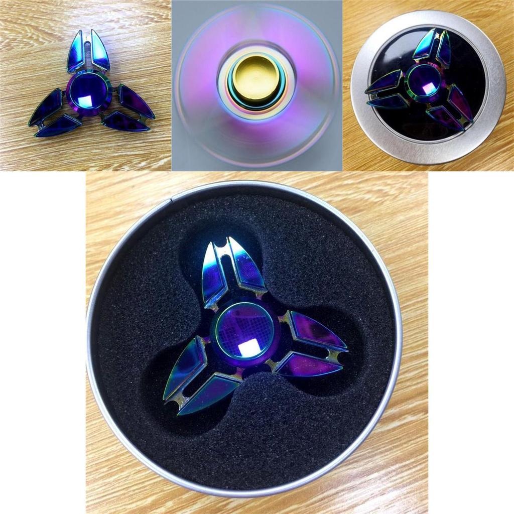 Spinner de Mão Fidget de Liga Arco-Íris Luxuoso Para Alívio do Estresse e Aprimoramento do Foco