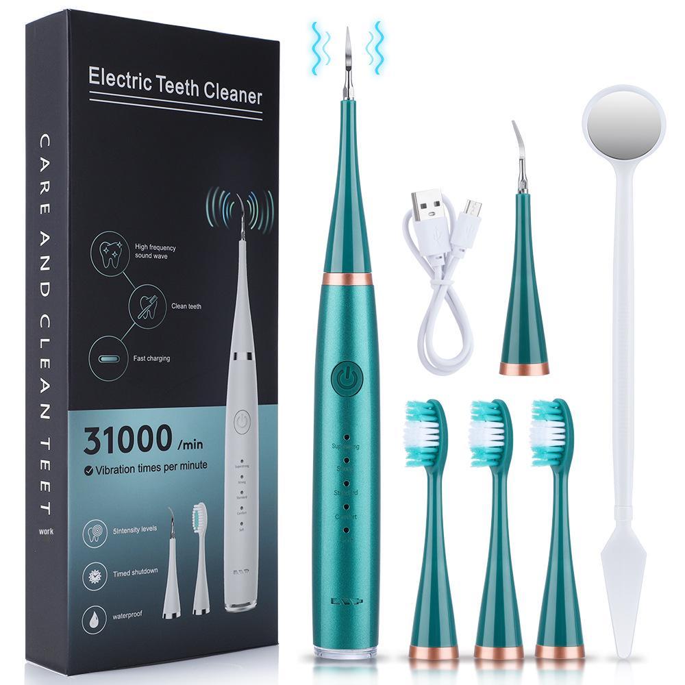 USB 5-Speed Electric Toothbrush & Flosser Set for High-Frequency Teeth Cleaning