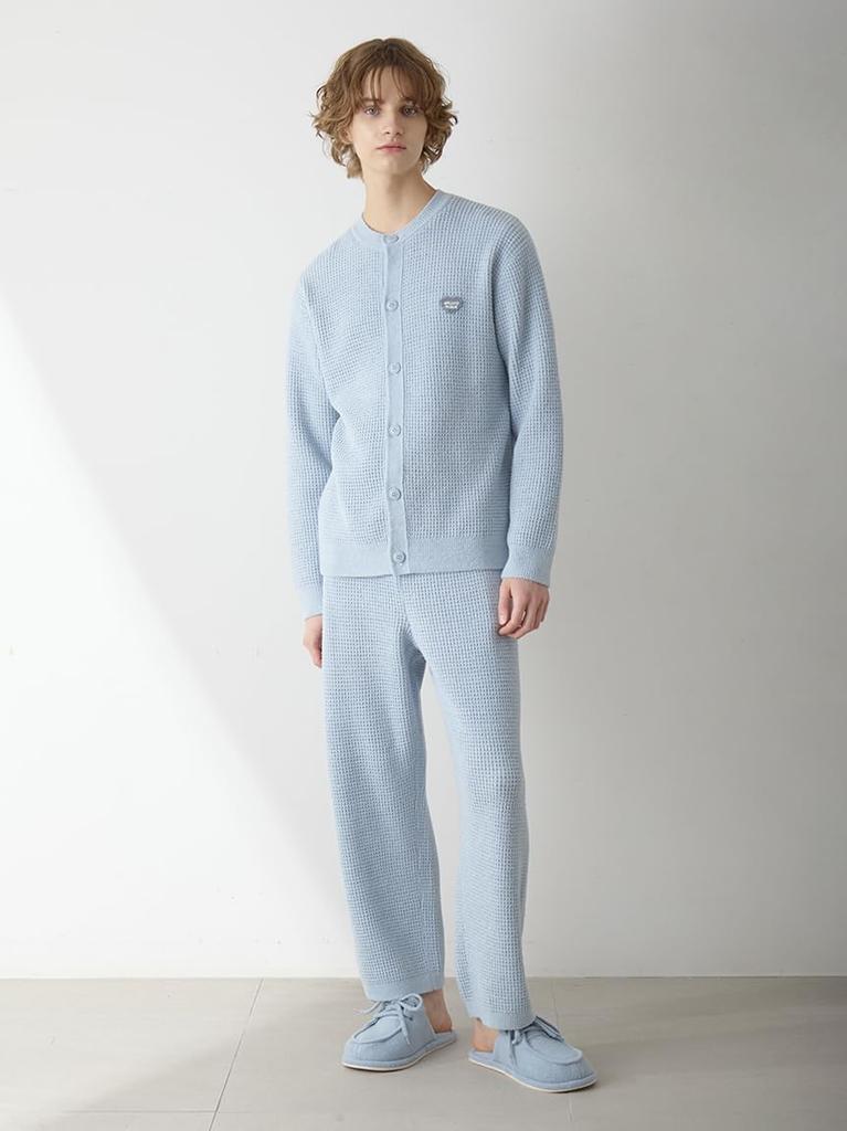 Waffle Knit Cardigan PHNT255929BLUM [HOMME]