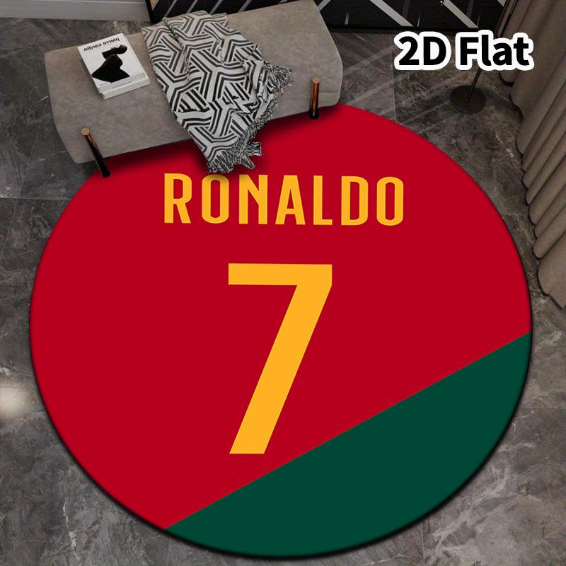 Cr7 Round Area Rug Carpet Rug For Living Room Bedroom Sofa Playroom Decor Nonslip Floor Mat