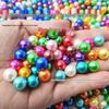 ABS 10mm Full Round Holeless Faux Pearl Beads for Nail Art, Crafting, and Resin Projects.