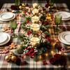 2pcs Artificial Candle Ring Candlestick, with Red Berries And Pine Cones Baby's Breath, for Home, Christmas, Tabletop Decoration Candle Holder