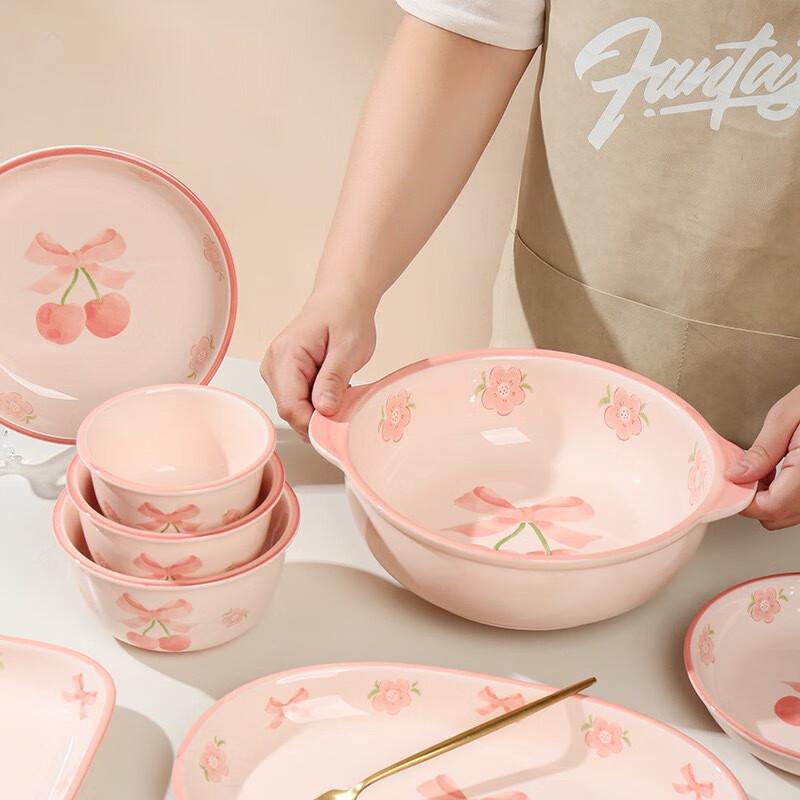 Cherry Series 8-inch Ceramic Plate