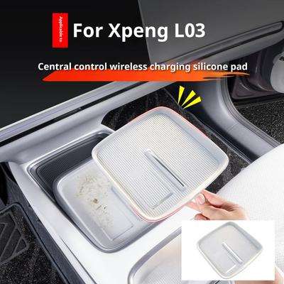 Für Xpeng MONA L03 Mittelkonsole Kabelloses Laden Becherhalter Silikon Anti-Rutsch-Aufbewahrungsmatte Innenzubehör