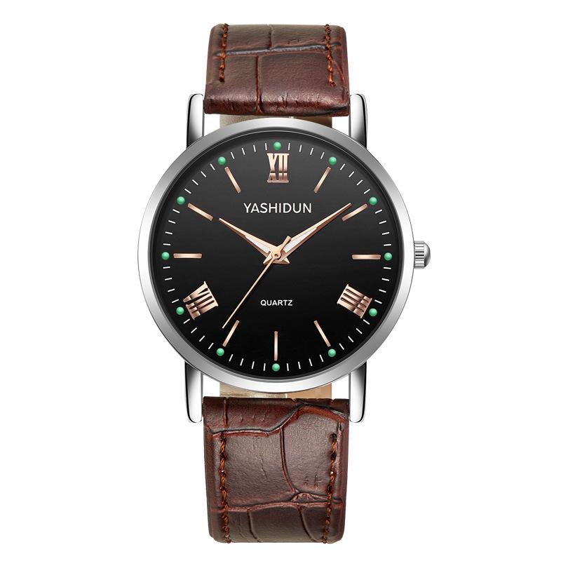 Herren- und Damenuhren mit Stahlarmband Business Leuchtend Lässiges Armband Schüleruhr Quarz Herrenuhr