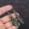 Faceted Zambian Emerald Earring Copper Wire Wrapped Earring Unique Copper Design Jewelry Handmade Earrings Gemstone Jewelry Gift For Bridal