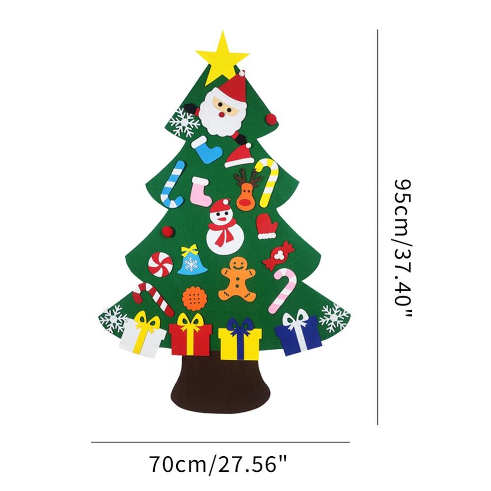 95cm Felt Christmas Tree DIY Door Wall Hanging Ornaments for Kids Xmas Gift Christmas Tree For Shop Windows 2024 Decoration