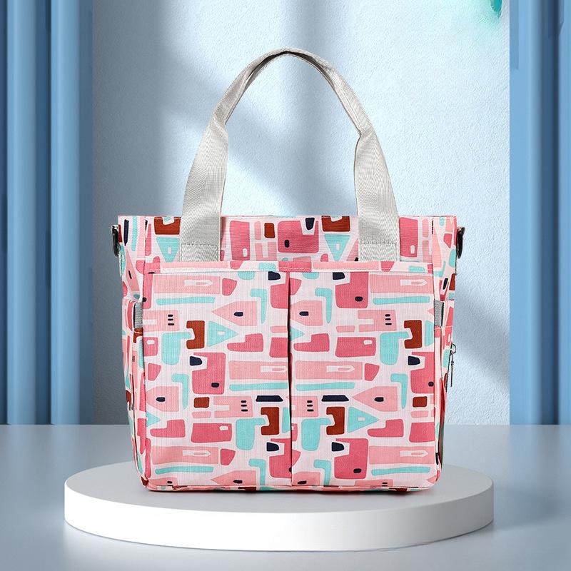 Mommy Bag Fashion Printed Handbag Women's Large Capacity Single Shoulder Crossbody Mother and Baby Bag Portable Storage Bag