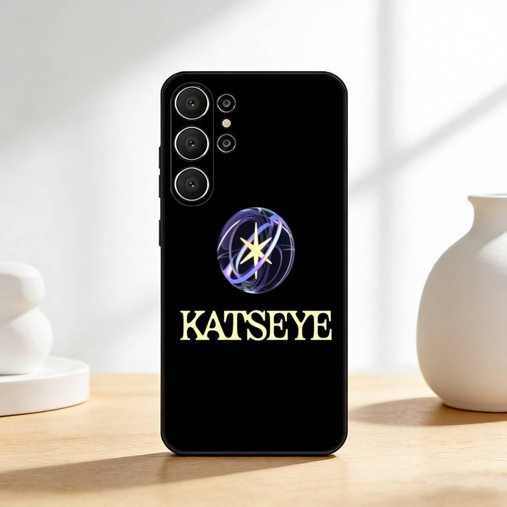 Heißes Musik K-KATSEYE Handyhülle für Samsung S26,S25,24,23,22,30,21,10,9,Ultra,Plus,Lite,Schwarze Weiche Hülle