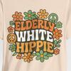 Elderly White Hippie Shirt, Grandparents Tees, 60s Design, Aesthetic Clothes, Hippie Shirt, Trendy Hippie