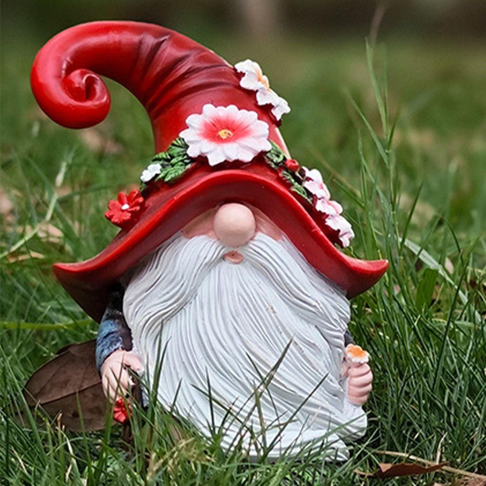 Resin Christmas Gnome Figurine Handmade Santa Claus Ornament  Party Favors