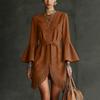 Ladies' Casual  Tassel Flared Sleeve Long Sleeved Dress