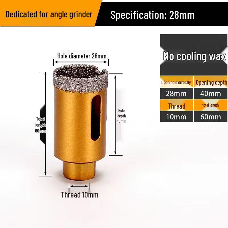 Dual-Purpose Angle Grinder Drill Bit for Porcelain, Granite, and Vitrified Tiles