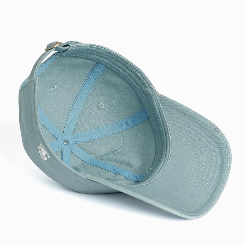 Hochwertige reine Baumwollkappe Herren Frühling und Sommer Weiches Oberteil Dünnes Gesicht High-End Baseballkappe Damen Gesicht Kleine Buchstabenstickerei