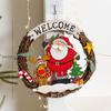 Christmas Painted Flower Garlands Vine Rings Door Walls Glass Display Window Ornaments Festive Atmosphere Scene Decoration