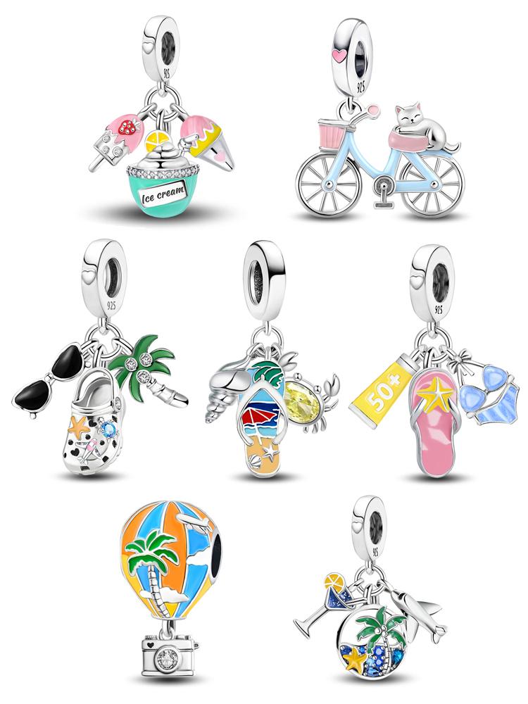 Copper Seaside Vacation Casual Series Pendant Bead Diy Bracelet Bangle Making Gift Of High Quality Fine Jewelry