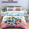 3er Set Coole Powerpuff Girls Bettwäsche - Enthält 1 Bettbezug und 2 Kissenbezüge, Bequeme Bettwäsche mit Stilvollem Design für Schlafzimmer, Machi