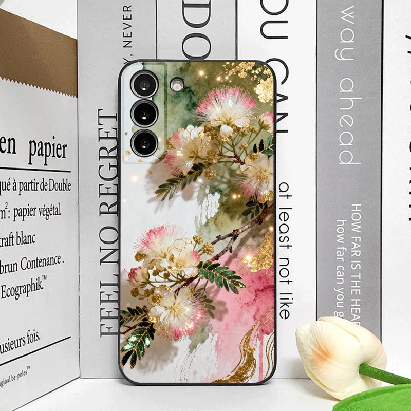 

Retro Flower Hibiscus Golden Ink Painting Phone Case for OPPO Reno 13 12 F 11 10 Pro Plus Find X5 X3 Lite X7 PRO 5G Soft Covers OPPO Find X7 Ultra