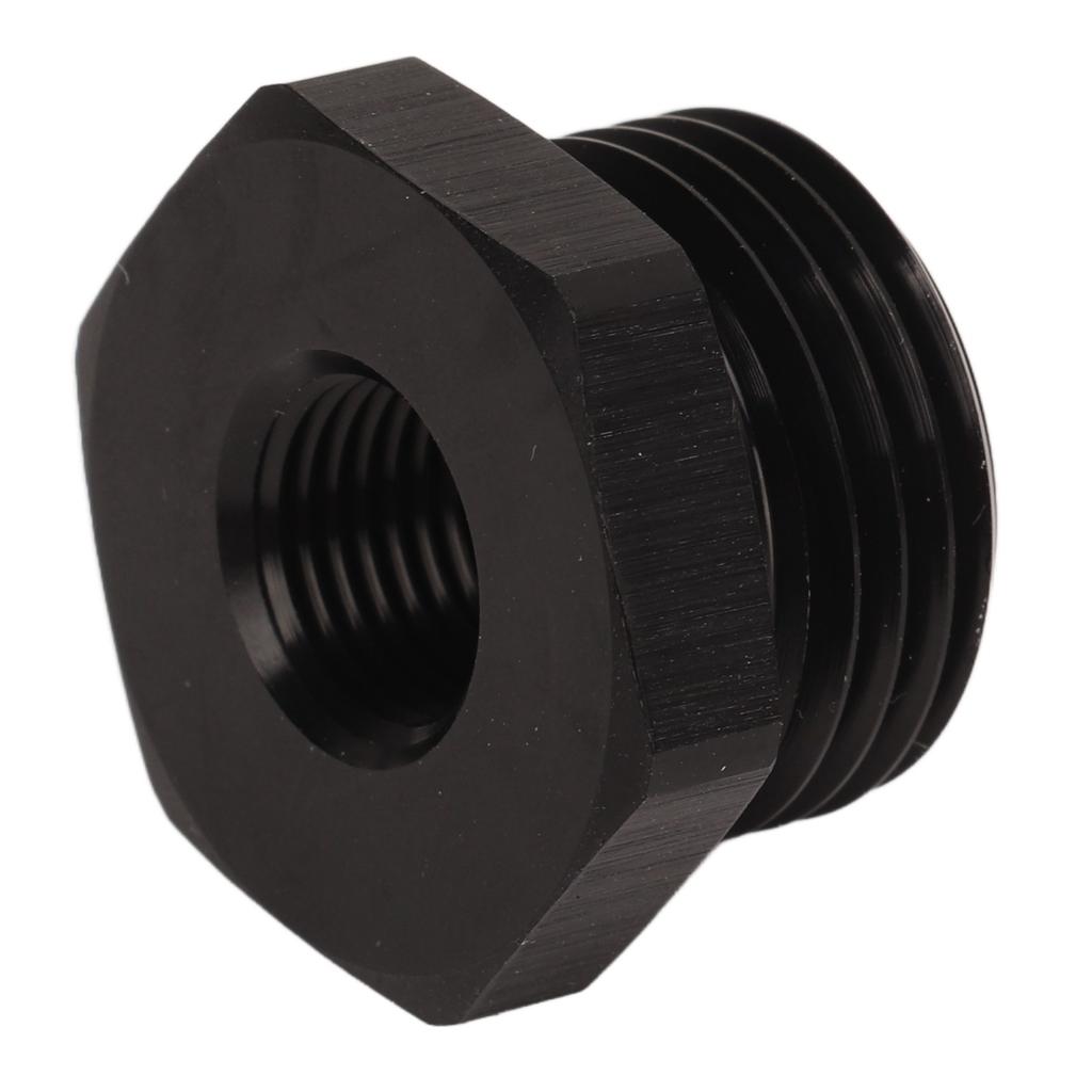 Hex Nut with O Ring 8AN 1 8in NPT Internal Thread Black Aluminum Hex Head Nut for Vehicle