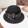 Rongmei Autumn and Winter New Flat-top Wool Woolen Felt Hat French Retro Hat Travel Shopping Show Face Little England