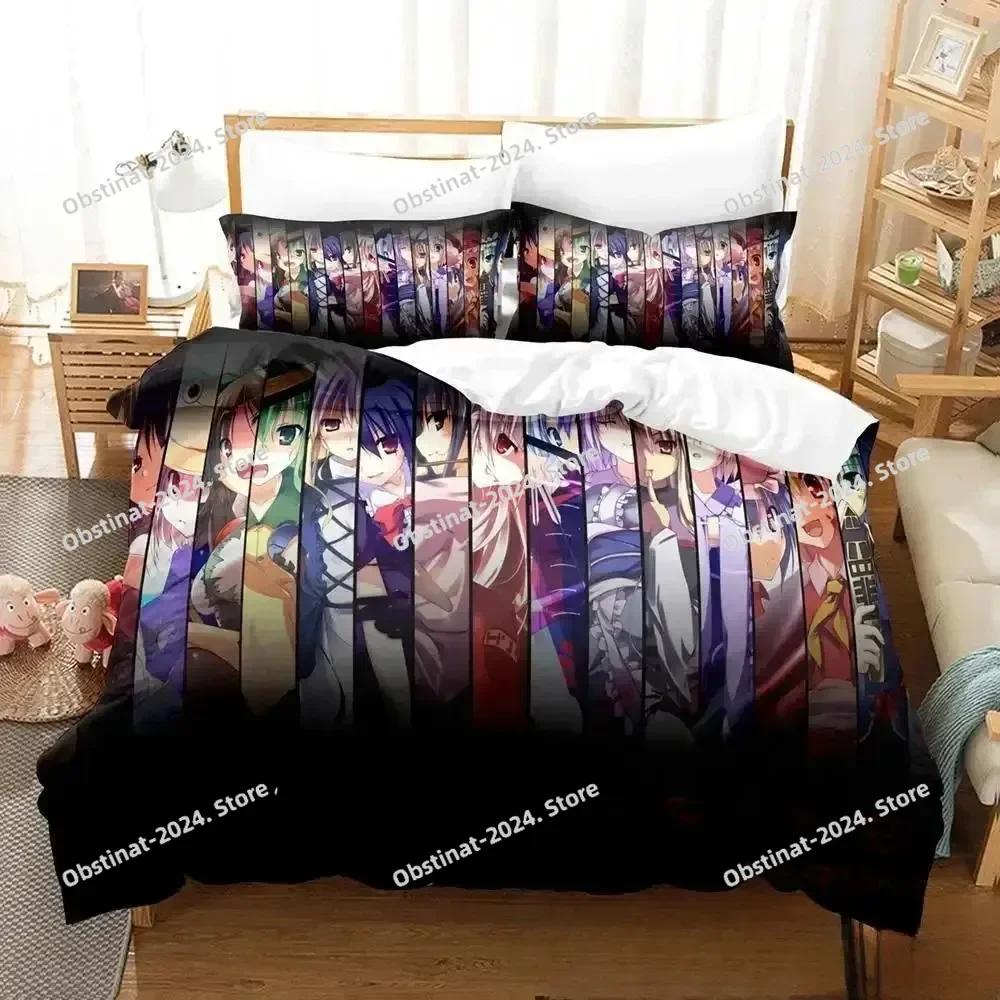 3D Anime Game Touhou Project Beding Set Print Bed Linen Set With Pilowcase Bed Soft Duvet Cover Soft Single Double Quen Super King-Sized Dimensionsd