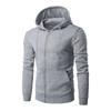 Men's Hoodie Solid Color Basic Hooded Jacket Cardigan Sweatshirt Spring Autumn Casual Men Streetwear Tracksuit Male